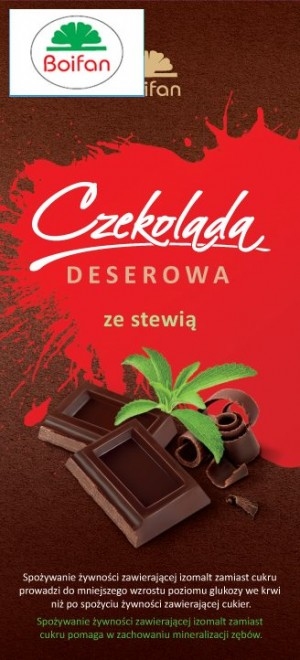 Czekolada deserowa ze stewią 50g 