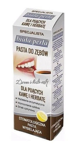 BIAŁA PERŁA Pasta do zębów dla pijących kawę i herbatę 75ml
