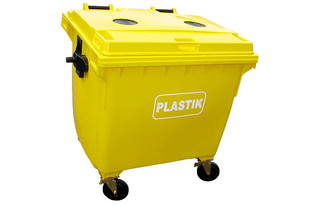 Pojemnik 4-kołowy do segregacji 1100L Plastik