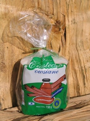 Ciasteczka owsiane cynamonowe bez cukru 150g