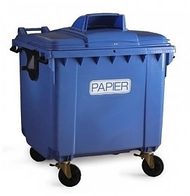 Pojemnik 4-kołowy do segregacji 1100L Papier ESE 