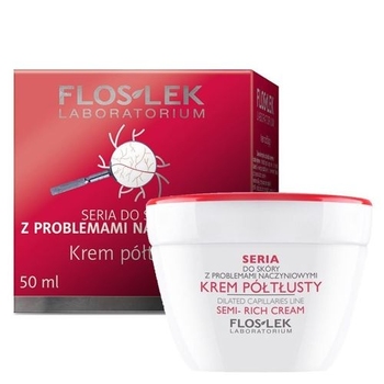 FLOSLEK Seria do skóry z problemami naczyniowymi - Krem półtłusty 50ml