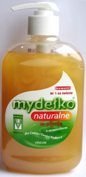Mydło naturalne w płynie z nanosrebrem 500ml Vinsvin