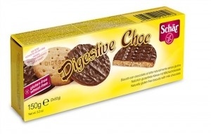 Digestive Choc - Pełnoziarniste ciasteczka z czekoladą mleczną bezglutenowe 150g