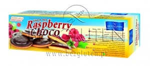 Raspberry Choco - biszkopty z galaretką malinową w czek. 150g