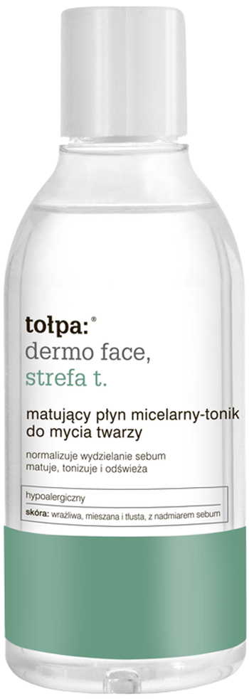 matujący płyn micelarny-tonik 2w1 do mycia twarzy