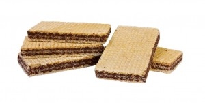 Wafelki z nadzieniem czekoladowym 100g