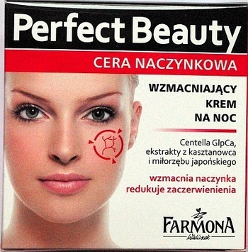 Wzmacniający krem do cery naczynkowej na noc - perfect beauty - Farmona - 50ml